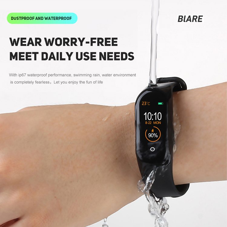 fitness band with IP 69 water proof rating